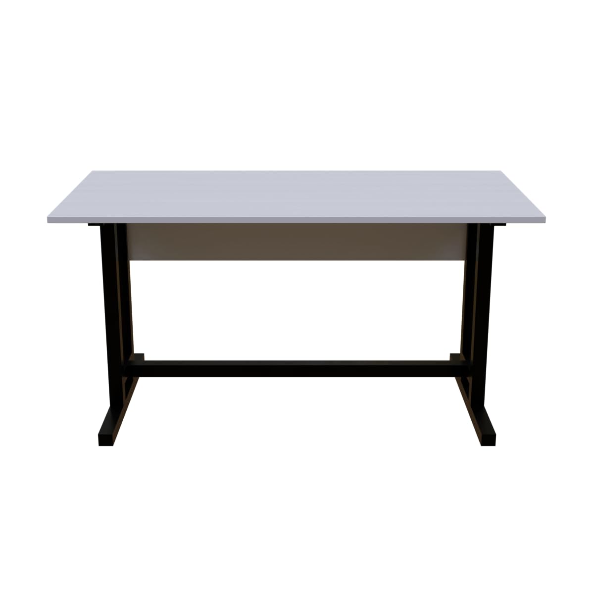 DeepZone T-Leg Gaming Desk – Wide Computer Table for Home Office, Study & Workstation Setup (White Top, Black Frame) - Image 4