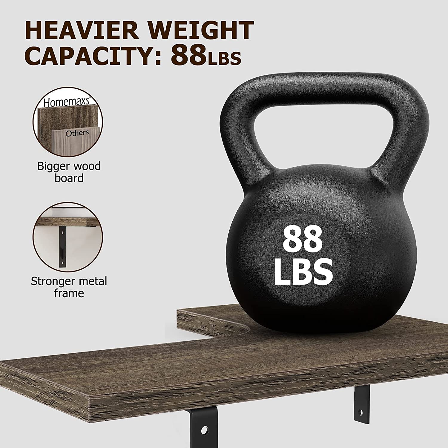 DeepZone'S Corner Wall Shelf for Living Room Bed Room - Image 3