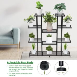 DeepZone GardenRack Plant Stand – 11-Tier Indoor Outdoor metal Shelf for Flower Pots, Planters & Home Garden Décor