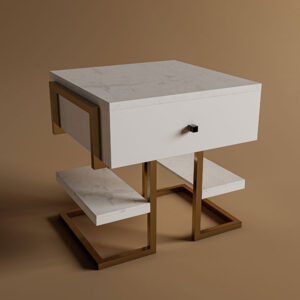 DeepZone Axis Luxe Table – Contemporary Marble & Metal Design